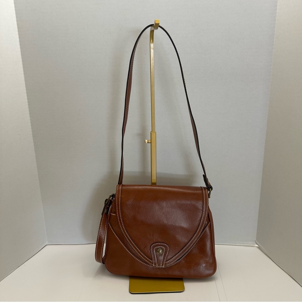 Patricia Nash Alimena Crossbody Shoulder Bag – Brown Leather, Heritage Collectio - Picture 2 of 10